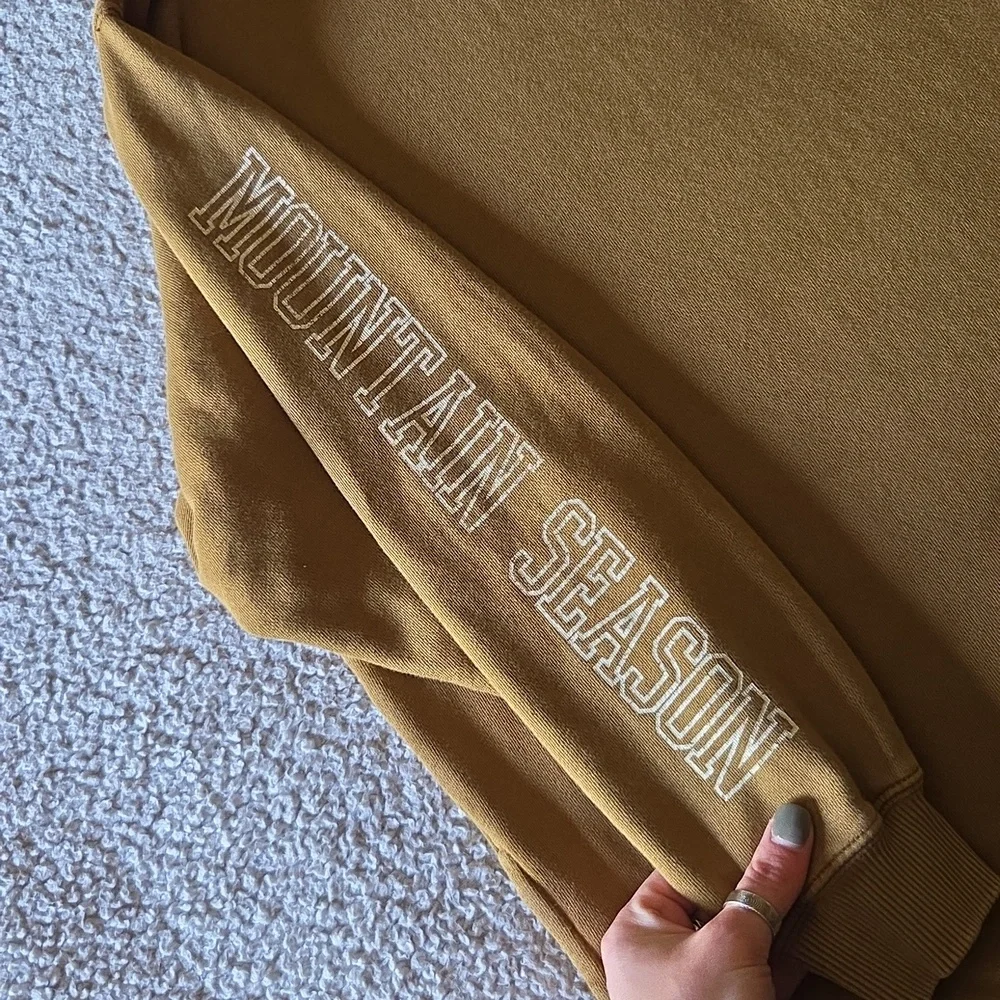 Aerie Mountain Season Oversized Cloud Fleece Mock Neck Pocket Sweatshirt Shacket - Picture 6 of 14